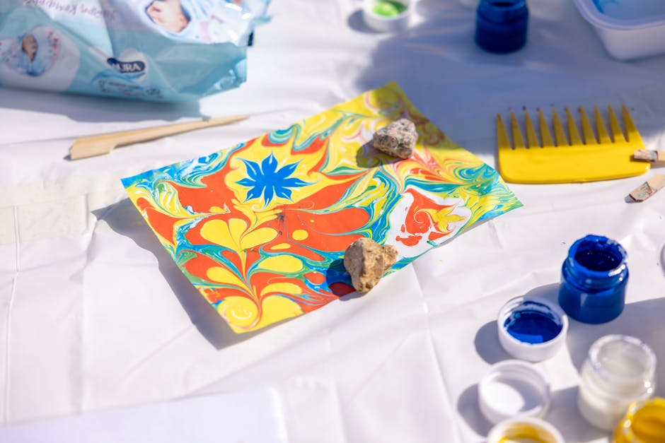 Florence paper marbling workshop hands marbling paper