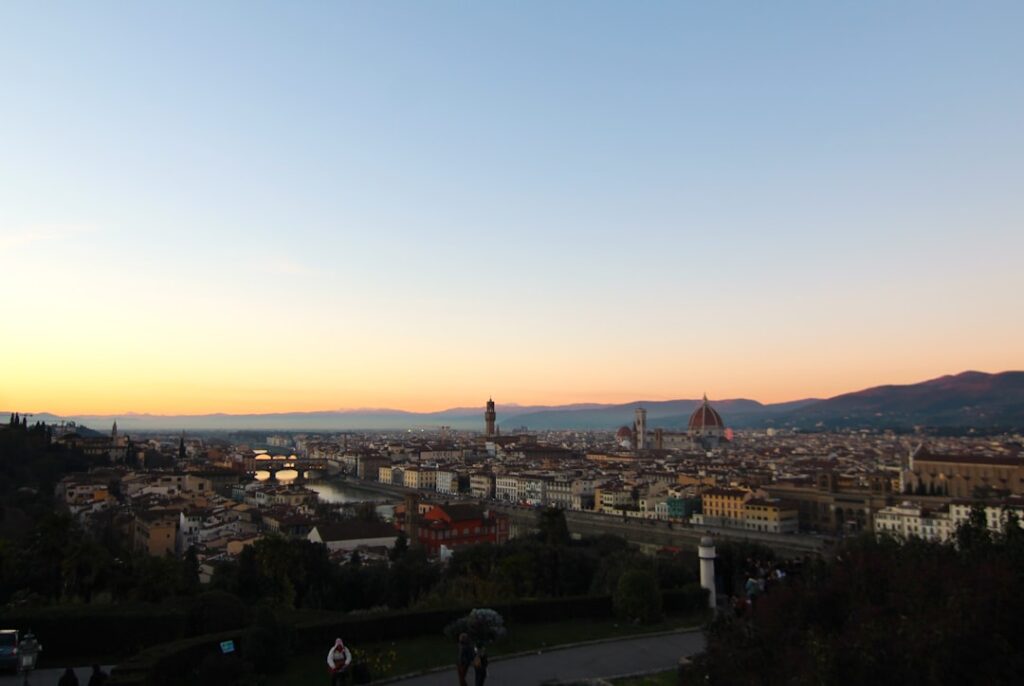 Boboli terrace view Florence sunset