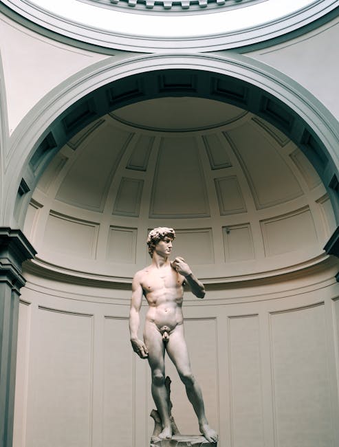 florence galleria dellaccademia david marble detail