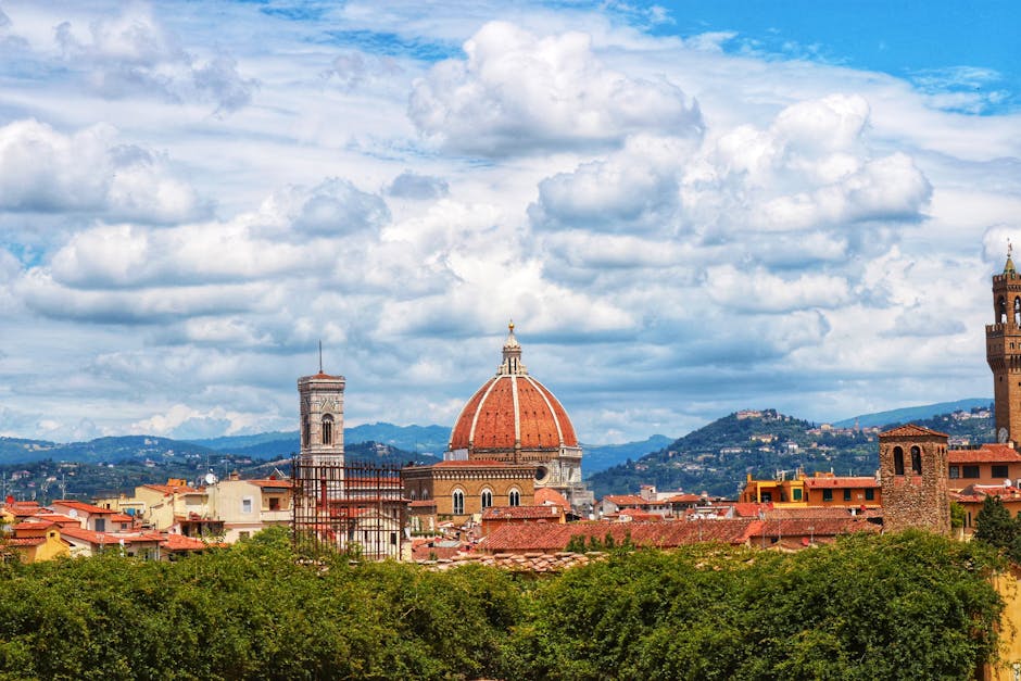 florence duomo cathedral dome terracotta tiles close up