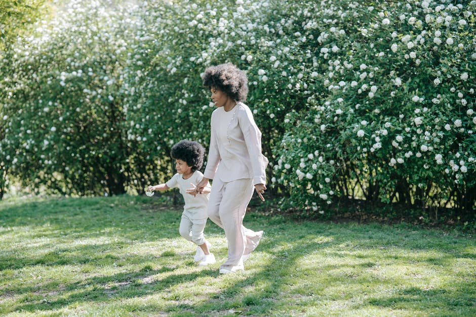 florence rose garden sunlit lawn family walking