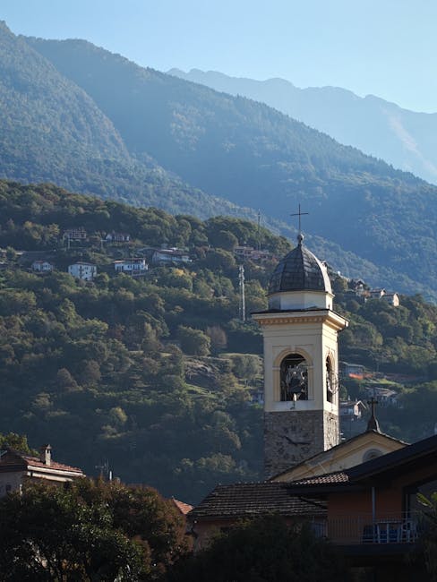 florence rural church with pointed bell tower