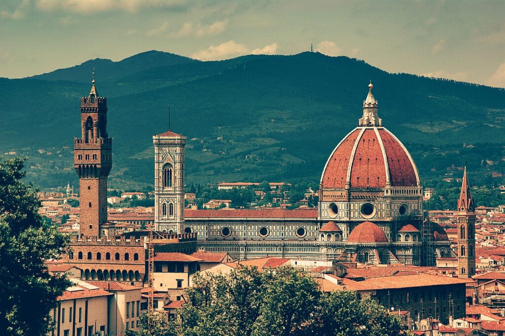 giardino bardini terraced flowerbeds panoramic view