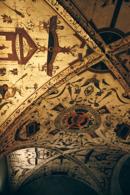 Explorer les grottes et grottes artificielles Boboli 1 florence ornate painted palazzo ceiling detail