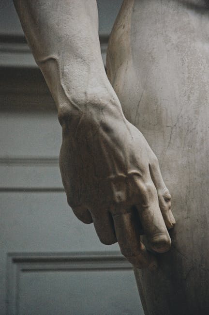 Accademia Gallery David statue closeup sunlight