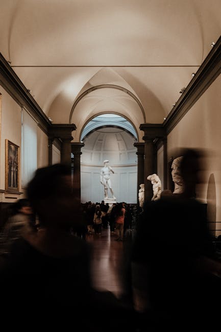 Accademia Gallery Michelangelo David morning visitors sparse