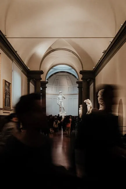 Accademia Gallery Michelangelo David morning visitors sparse