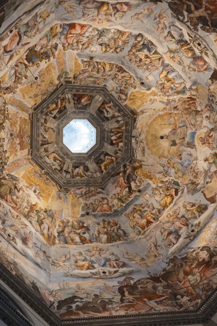 Duomo interior frescoes closeup