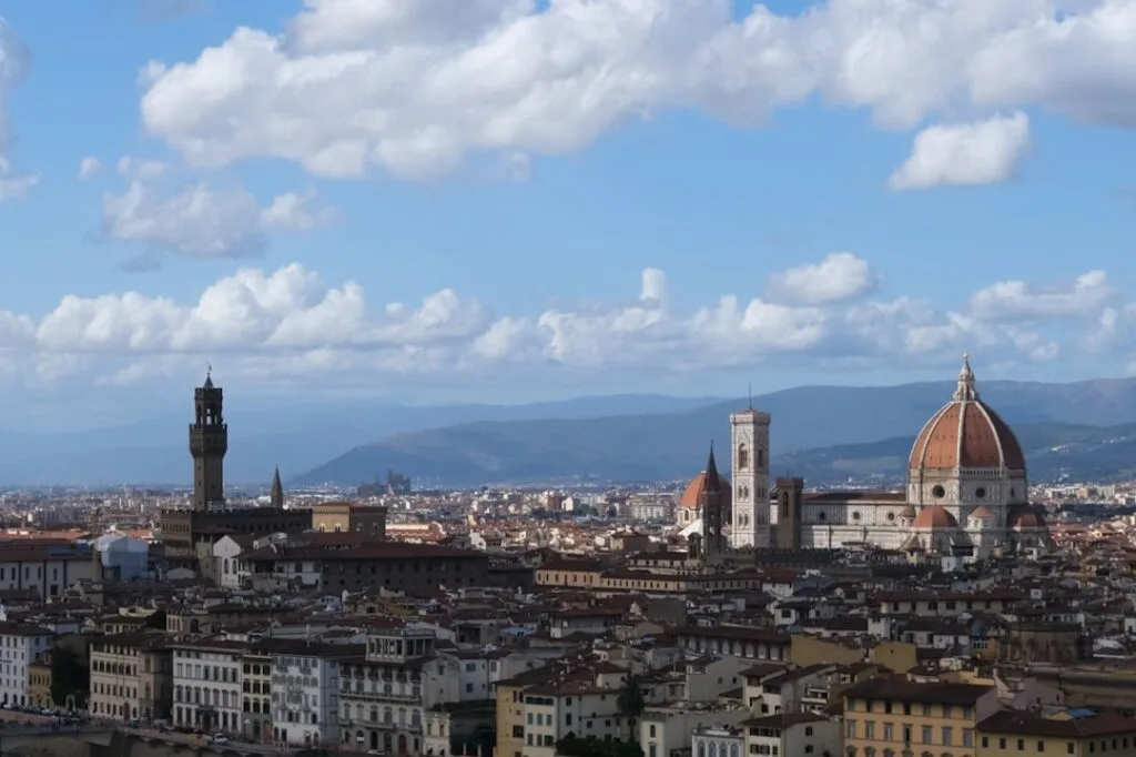 Panorama de Florence avec le Duomo et la tour du Palazzo Vecchio